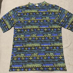 Vintage All Over Print T Shirt Medium Colorful Art Abstract Sun Country 90s 80s